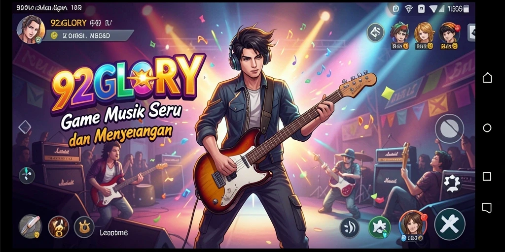 Tampilan gameplay 92GLORY yang menarik dengan alunan musik memukau.