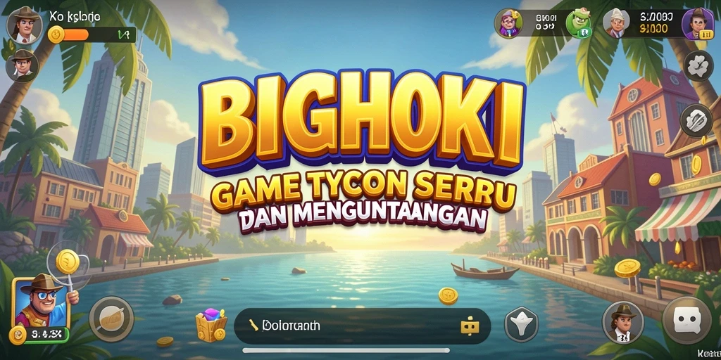 Gameplay seru BIGHOKI dengan elemen Tycoon yang menarik.