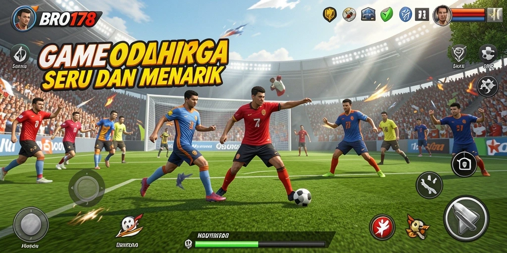 Tangkapan layar menampilkan aksi seru dalam permainan olahraga.