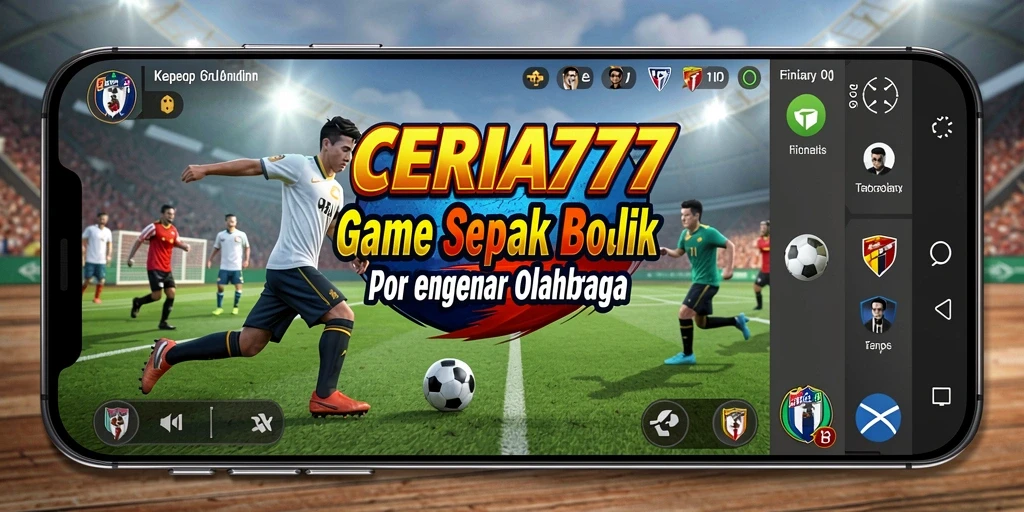 Tampilan gameplay CERIA777 yang mendebarkan di lapangan sepak bola.