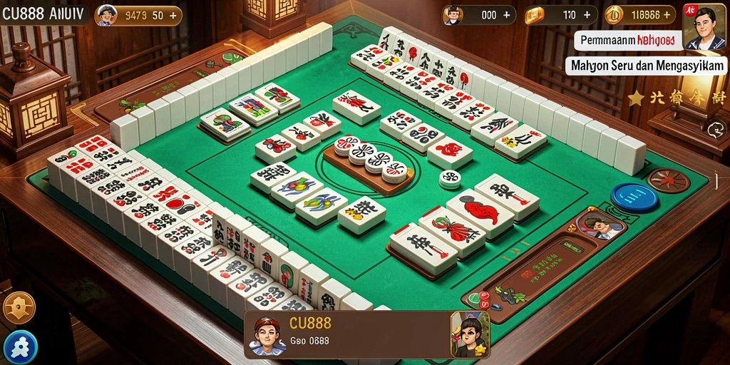 Screenshot gameplay CU888 yang menampilkan aksi seru permainan Mahjong.