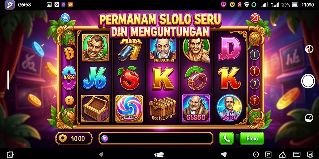 Screenshot gameplay G668 yang menunjukkan putaran slot yang mendebarkan.