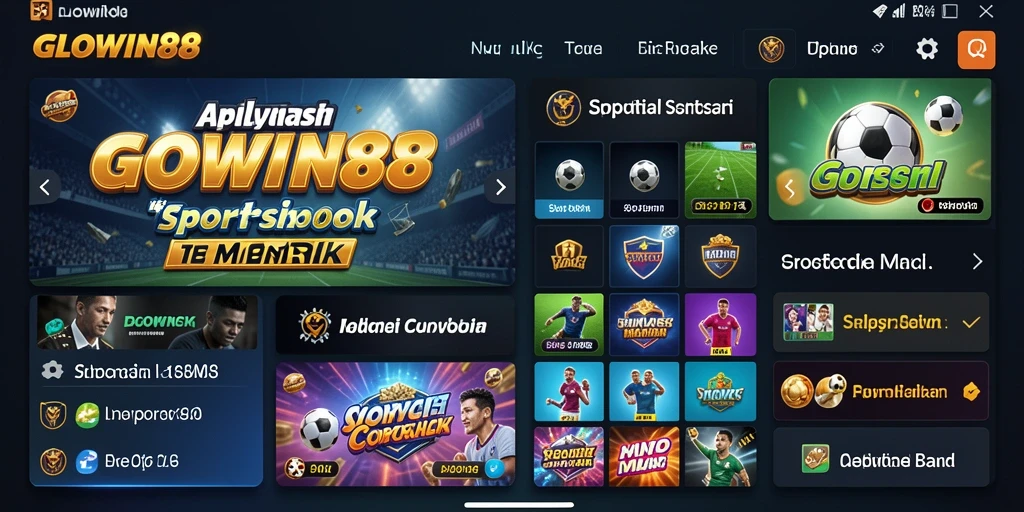 Screenshot GLOWIN88 menampilkan tampilan taruhan olahraga yang menarik.