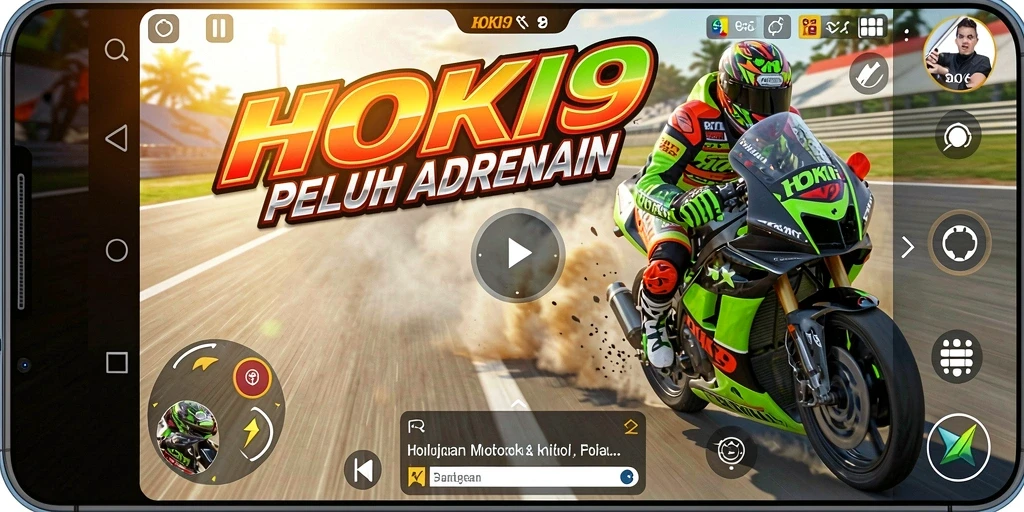 Screenshot HOKI9 menampilkan aksi balapan motor yang mendebarkan.