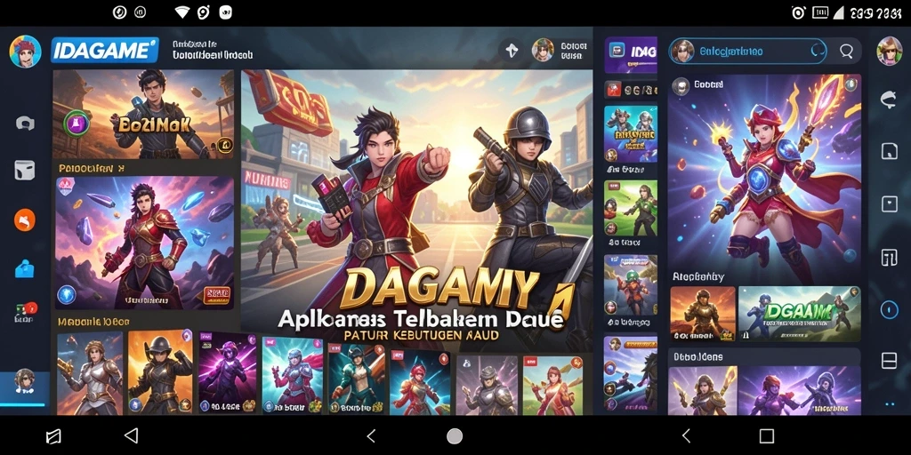 Tampilan utama aplikasi IDAGAME yang memudahkan pengguna.