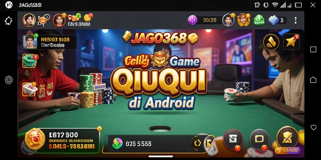 Tampilan gameplay seru dalam permainan QiuQiu JAGO368.