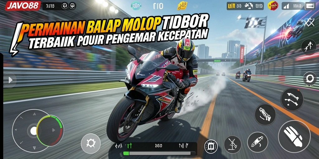 Gameplay seru balap motor di lintasan yang menegangkan.