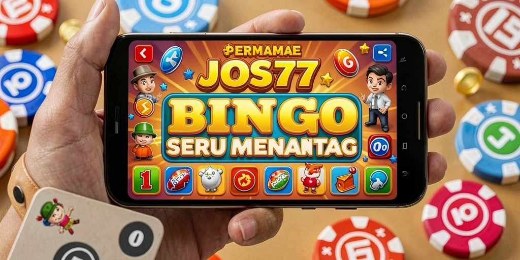 Tampilan screenshot utama JOS77 dengan gameplay Bingo yang seru.