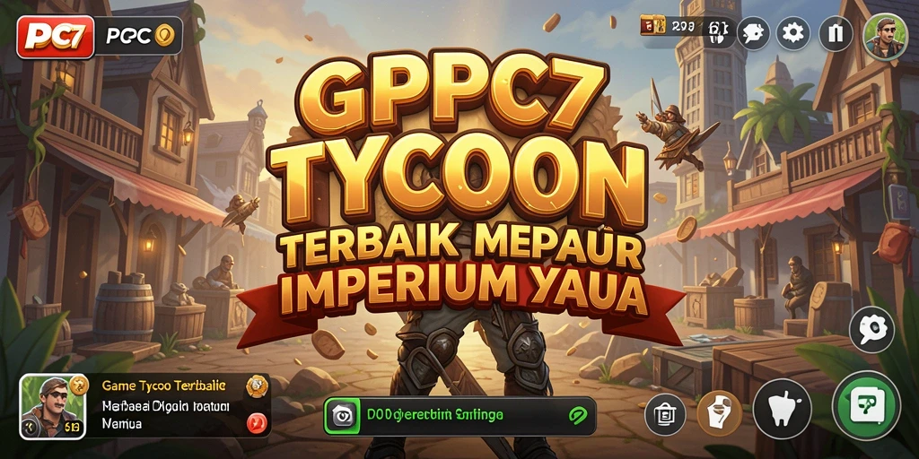 Tampilan gameplay mendalam dari PCPC7 menunjukkan manajemen bisnis yang seru.