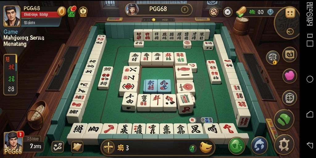Tangkapan layar PGG68 menampilkan antarmuka permainan Mahjong yang menarik.