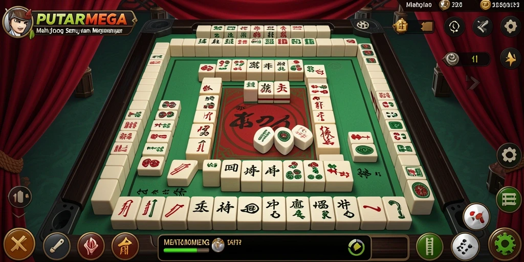Tampilan gameplay Mahjong yang menarik di PUTARMEGA.