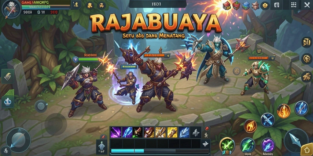 Screenshot gameplay RAJABUAYA yang menunjukkan aksi pertarungan dinamis.