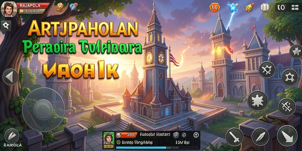 Tampilan gameplay menara pertahanan yang seru dan mendebarkan.