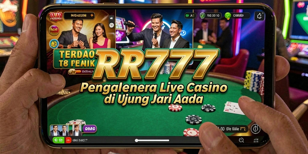 Tampilan gameplay Live Casino yang menarik di RR777, menampilkan interaksi langsung dan dealer profesional.