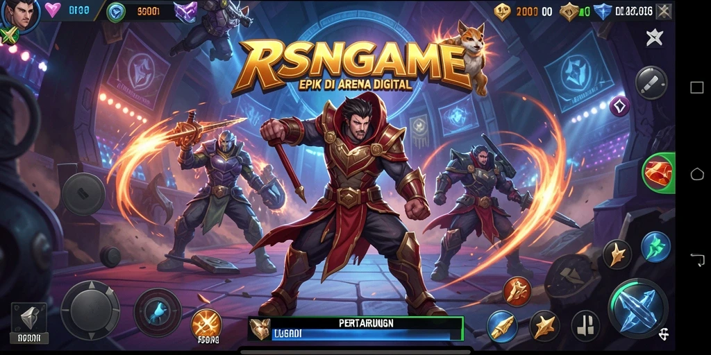 Tangkap momen pertarungan seru di RSNGAME dengan karakter yang beraksi.