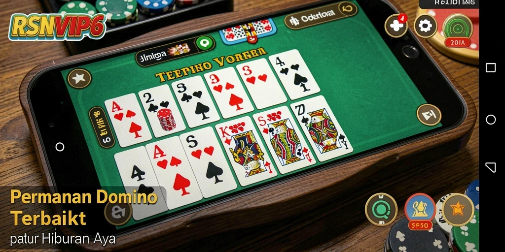 Screenshot gameplay RSNVIP6 menampilkan aksi seru permainan Domino.