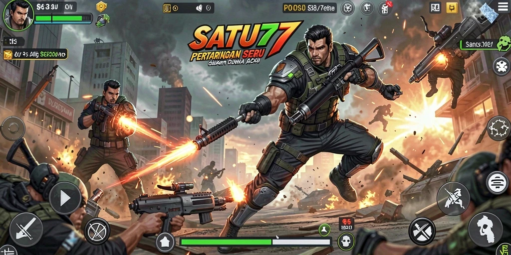Screenshot SATU77 menampilkan aksi pertempuran yang mengasyikkan.
