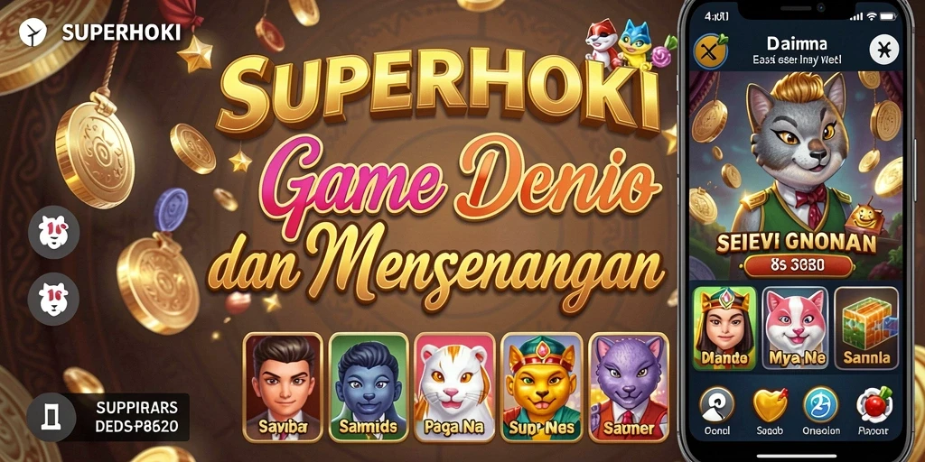 Gameplay seru domino di SUPERHOKI dengan antarmuka yang menarik.