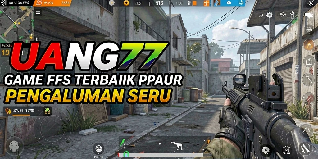 Screenshot UANG77 menampilkan aksi seru dalam pertempuran FPS.